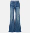 Nili Lotan Megan High-rise Stretch Wide-leg Jeans In Blue