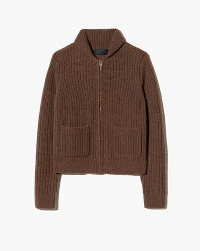 Nili Lotan Tessen Cardigan In Brown