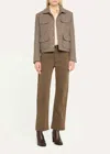 Nili Lotan Tibault Pant In Wood In Brown