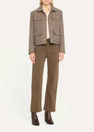 Nili Lotan Tibault Pant In Wood In Brown