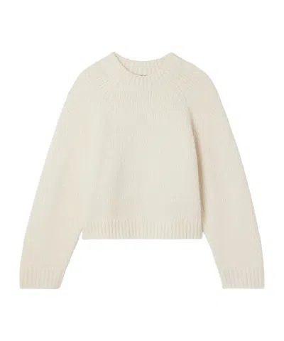 Nili Lotan Tomaso Crew Neck Sweater In White