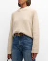 Nili Lotan Tomaso Cashmere Sweater Beige Melange In Beige Melange