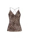 Nili Lotan Emile Leopard-print Silk Camisole In Brown