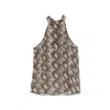 Nili Lotan Snake-pattern Halter-neck Top In Brown