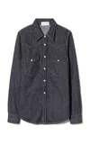 Nili Lotan Travis Cotton Shirt In Blue