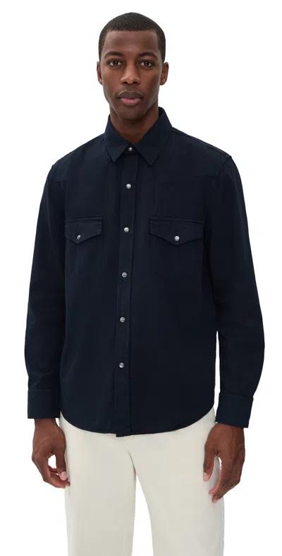 Nili Lotan Travis Denim Shirt Midnight In Blue
