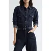 Nili Lotan Travis Long Sleeve Chambray Shirt In Blue