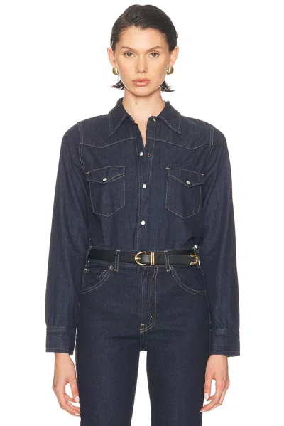 Nili Lotan Travis Shirt In Blue