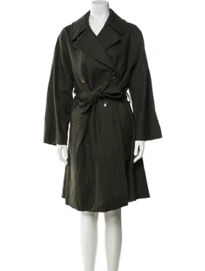 Pre-owned Nili Lotan Trench Coat In Green