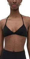 Nili Lotan Triangle Bikini Top Black