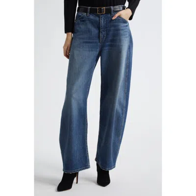 Nili Lotan Tribeca Barrel Leg Jeans In Blue