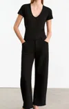 Nili Lotan Tribeca Barrel Leg Sweatpants In Black In Black
