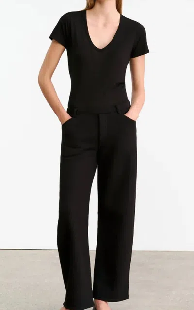 Nili Lotan Tribeca Barrel Leg Sweatpants In Black