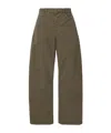 Nili Lotan Tribeca Belt Loop Casual Pants In Green