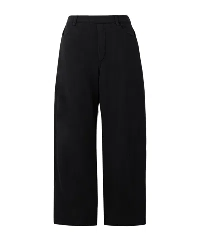 Nili Lotan Tribeca Cotton-jersey Barrel-leg Track Pants In Black