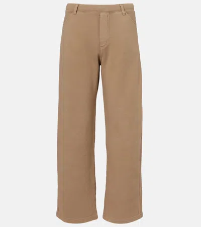 Nili Lotan Tribeca Cotton Jersey Sweatpants In Brown