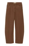 Nili Lotan Tribeca Cotton Pants In Brown