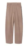 Nili Lotan Tribeca Cotton Pants In Taupe