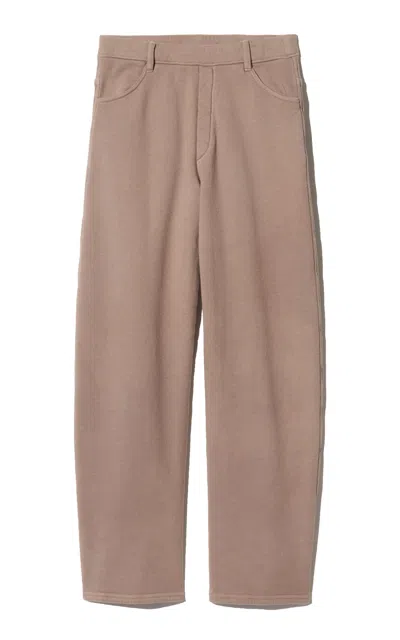 Nili Lotan Tribeca Cotton Pants In Taupe