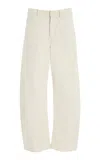 Nili Lotan Shon Cotton Balloon Pants In Ivory