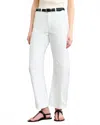 Nili Lotan Calla High-rise Straight Leg Jean In Cream In White