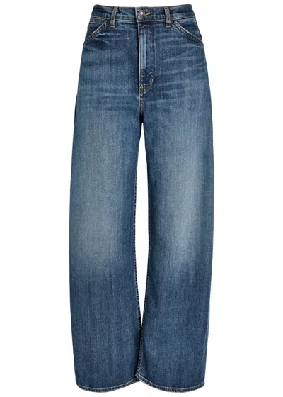 Nili Lotan Tribeca Wide-leg Jeans In Blue