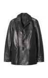 Nili Lotan Tristan Leather Jacket In Animal Print