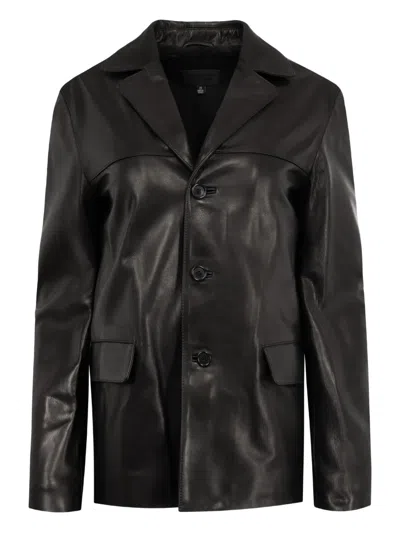 Nili Lotan Tristan Leather Jacket In Black