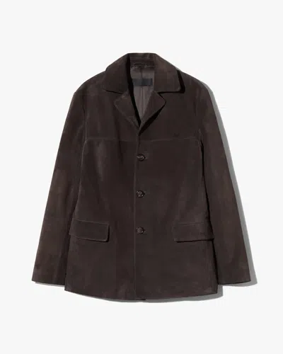 Nili Lotan Tristan Suede Jacket In Brown