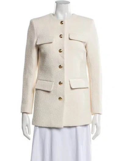 Pre-owned Nili Lotan Tweed Pattern Blazer In Neutrals