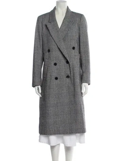 Pre-owned Nili Lotan Tweed Pattern Coat In Gray