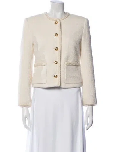 Pre-owned Nili Lotan Tweed Pattern Evening Jacket In Neutral