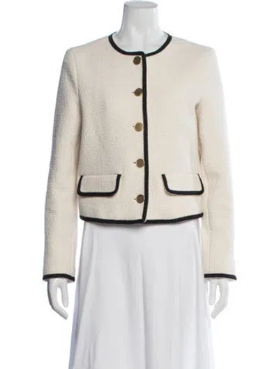 Pre-owned Nili Lotan Tweed Pattern Jacket In Neutral