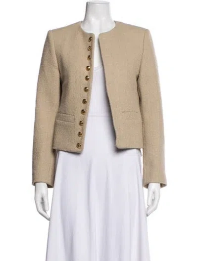 Pre-owned Nili Lotan Tweed Pattern Jacket In Neutrals