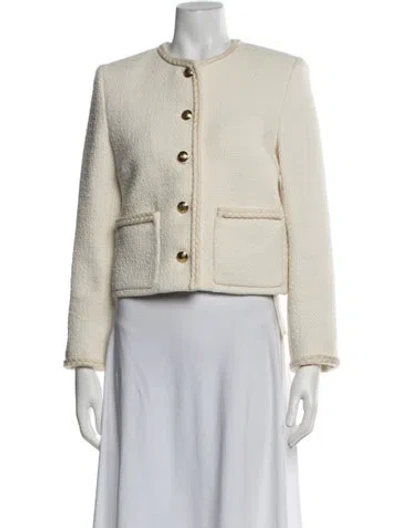 Pre-owned Nili Lotan Tweed Pattern Jacket In Neutrals