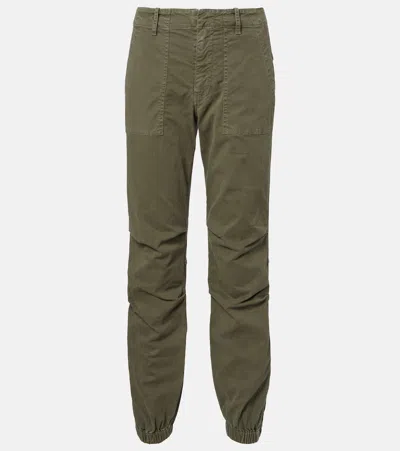 Nili Lotan Utility Cotton Tapered Pants In Green