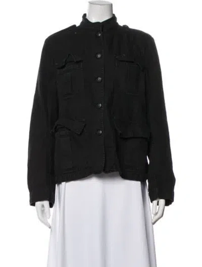 Pre-owned Nili Lotan Utility Jacket In Black
