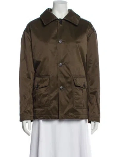 Pre-owned Nili Lotan Utility Jacket In Brown