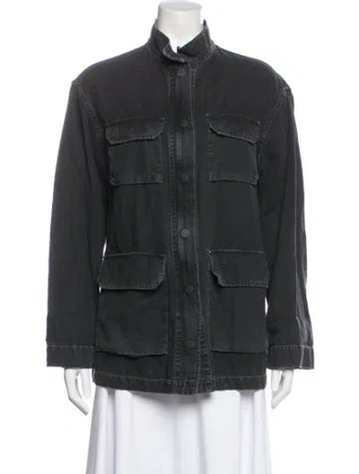 Pre-owned Nili Lotan Utility Jacket In Gray