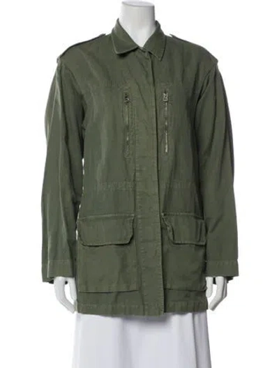 Pre-owned Nili Lotan Utility Jacket In Green