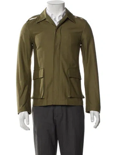 Pre-owned Nili Lotan Utility Jacket In Green