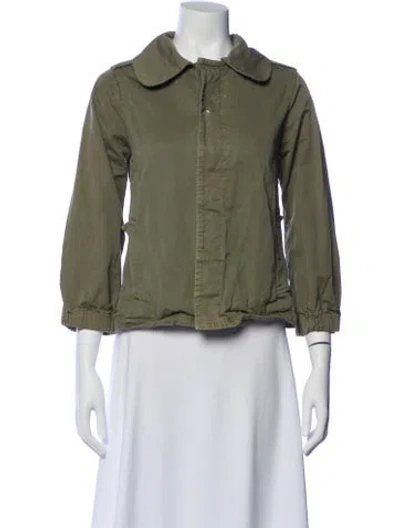 Pre-owned Nili Lotan Utility Jacket In Green