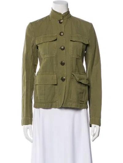 Pre-owned Nili Lotan Utility Jacket In Green