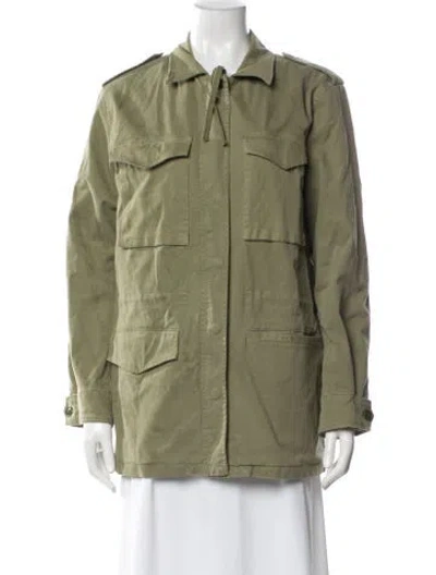 Pre-owned Nili Lotan Utility Jacket In Green