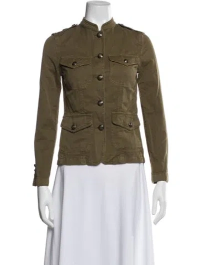 Pre-owned Nili Lotan Utility Jacket In Green