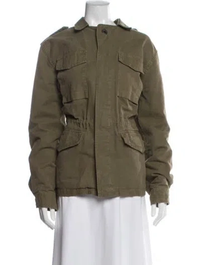 Pre-owned Nili Lotan Utility Jacket In Green