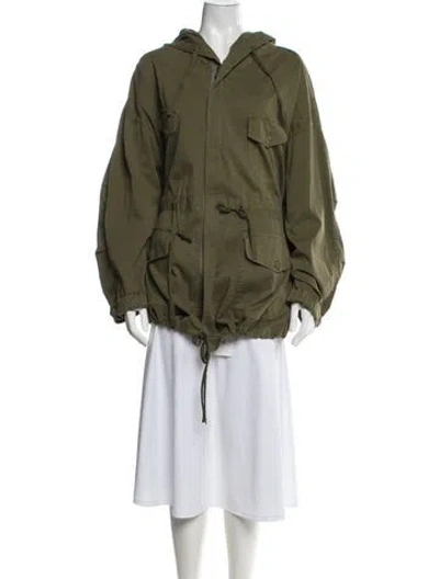 Pre-owned Nili Lotan Utility Jacket In Green