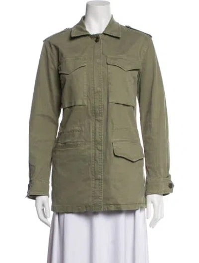 Pre-owned Nili Lotan Utility Jacket In Green