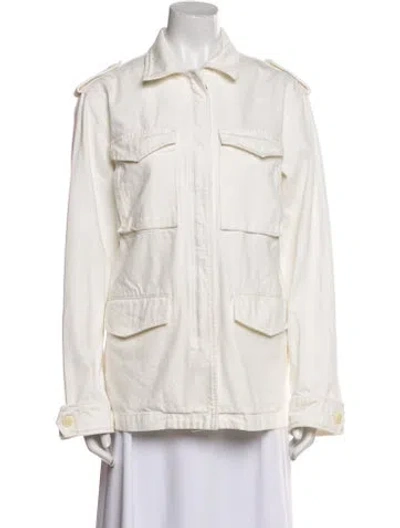 Pre-owned Nili Lotan Utility Jacket In Neutral