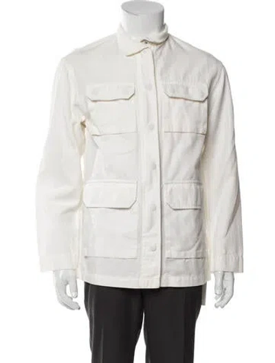 Pre-owned Nili Lotan Utility Jacket In White